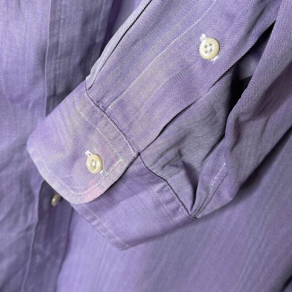 Ralph Lauren Purple Long Sleeve Button Up Shirt - Men’s US 18 34/35 - Picture 5 of 7
